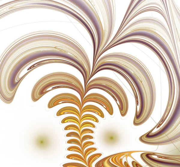 Αφηρημένο σχήμα χρυσό φανταστική floral fractal — Φωτογραφία Αρχείου