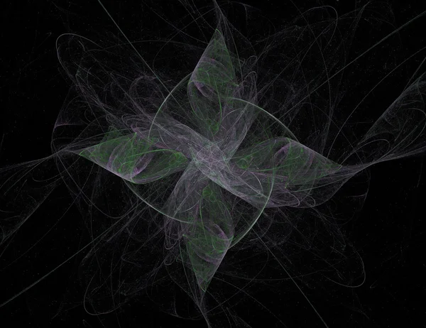 Flor fractal abstrata quatro pétalas — Fotografia de Stock