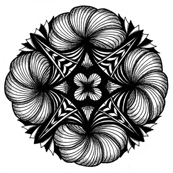 Zendala - mandala de zentangle — Fotografia de Stock