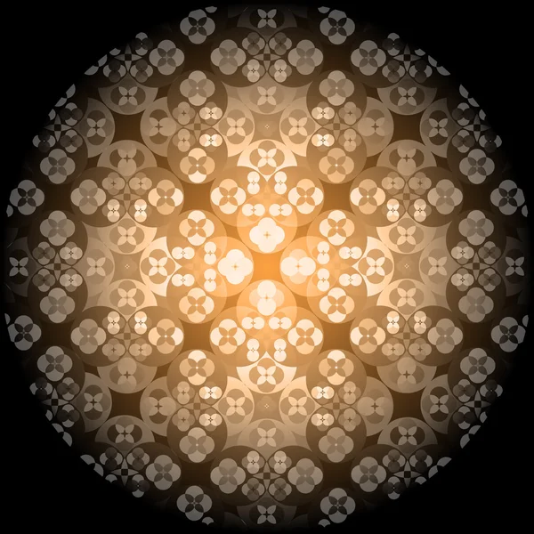 Quadratische Blütenmuster symmetrisch. Heller Hintergrund — Stockvektor