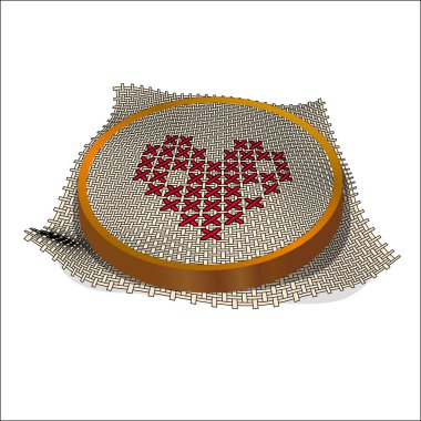 Kalp Nakış nakış çerçeve