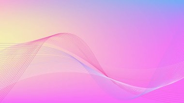 Dalgalı çizgiler, sarı pembe gradyan örgü, soyut arkaplan. Duvar kağıdı ya da afiş için güzel.