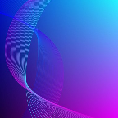 mavi ve mor gradyan soyut arkaplan dalgalı çizgiler ile duvar kağıdı veya afiş için güzel