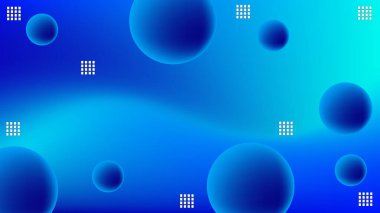 mavi ve cyan gradyan soyut arkaplan elips ve kare güzel duvar kağıdı veya afiş için