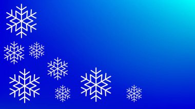 mavi gradyan ağ soyut arkaplan ve kar taneleri resimleme tebrik kartı için güzel