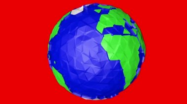 Yeryüzünün düşük poli modeli.