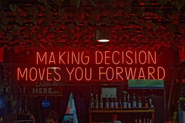 A word of motivation for coffee shop visitors.