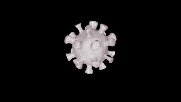 Coronavirus Covid Modell Den Realistiska Medicinska Animation — Stockvideo