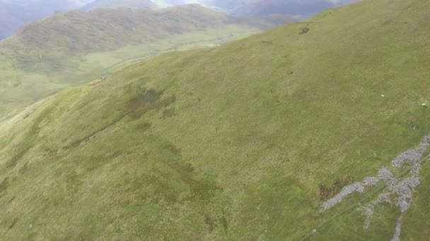 Colpo Aereo Nella Zona Tal Llyn Nel Galles Del Nord — Video Stock