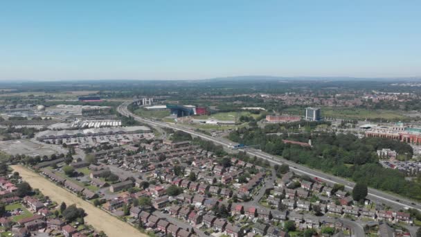 Una Toma Estática Con Vistas Autopista M60 Día Verano Manchester — Vídeos de Stock