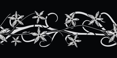 Soyut çiçekli kusursuz desen, Endonezya batik motifi