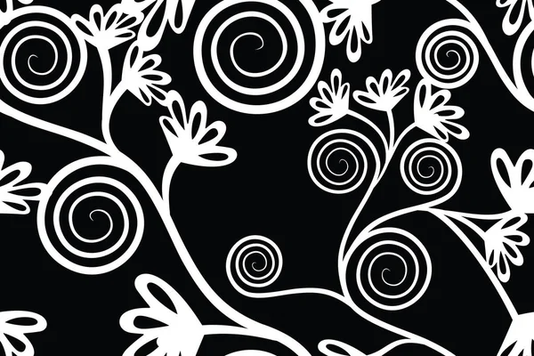 Nahtlose Muster Floral Vector Illustration Traditionelles Batik Motiv — Stockvektor