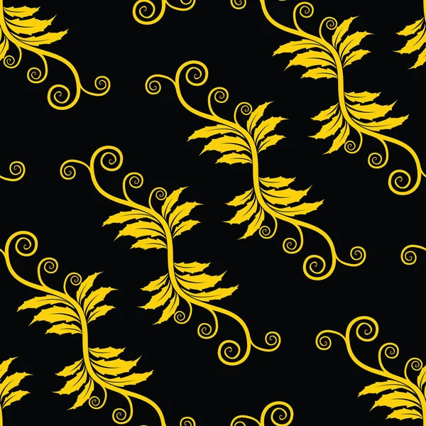 Illustration Vectorielle Florale Sans Couture Motif Batik Traditionnel — Image vectorielle
