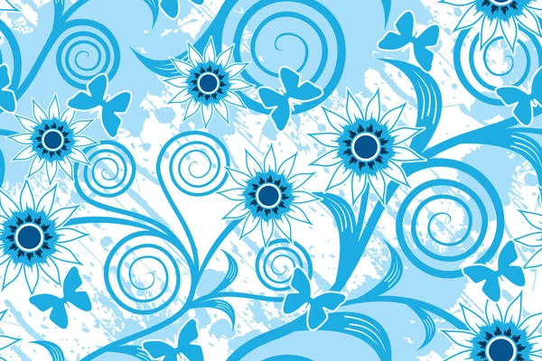 Nahtlose Muster Floral Vector Illustration Traditionelles Batik Motiv — Stockvektor