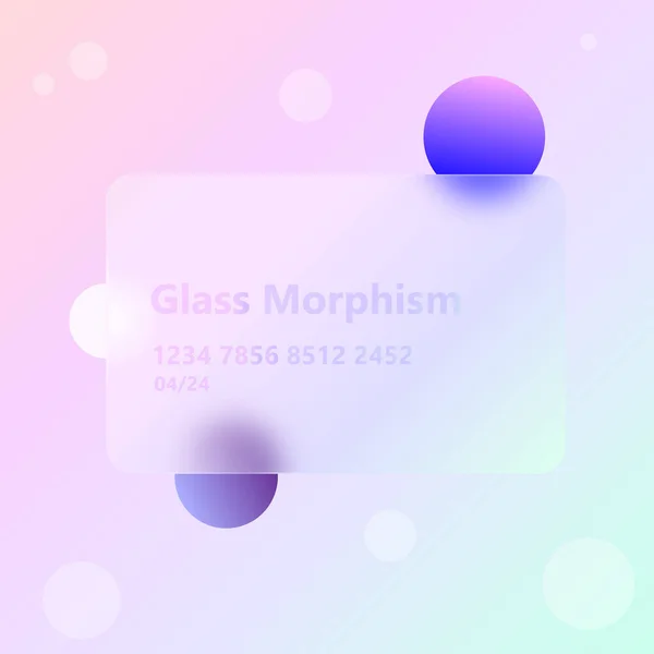 Buzlu cam efektli bir illüstrasyon. Yeni trend. Glasmorfizm. Vektör