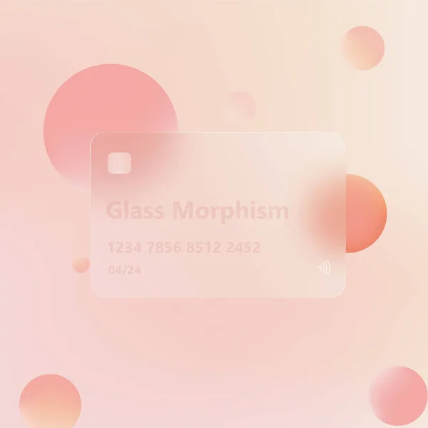 Buzlu cam efektli bir illüstrasyon. Yeni trend. Glasmorfizm. Vektör görüntüsü