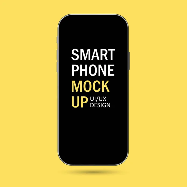 Akıllı telefon boş ekran, telefon modeli. Bilgi grafikleri veya sunum UI tasarım arayüzü için şablon. Vektör