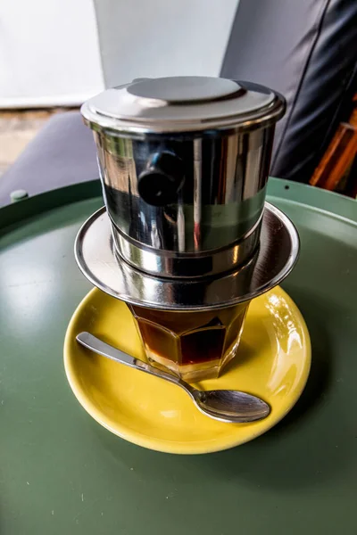 Vietnamese coffee, also known as Vietnam drip, is a cold coffee drink that comes from Vietnam and is made by brewing coffee and then mixing it with sweetened condensed milk.