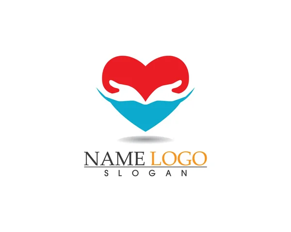 Hand help logo sjabloon — Stockvector