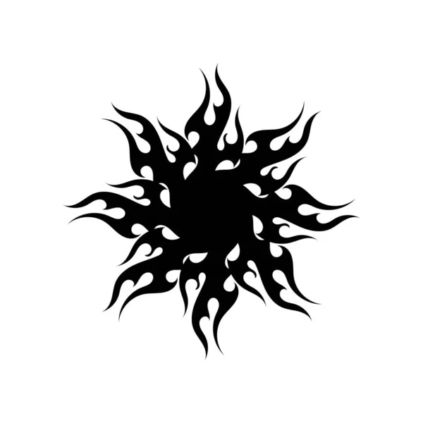 Tribale Vlam Vector Symbool Afbeelding — Stockvector