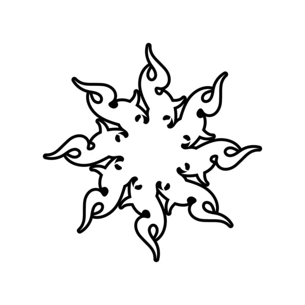 Tribal Flamma Vektor Symbol Bild — Stock vektor