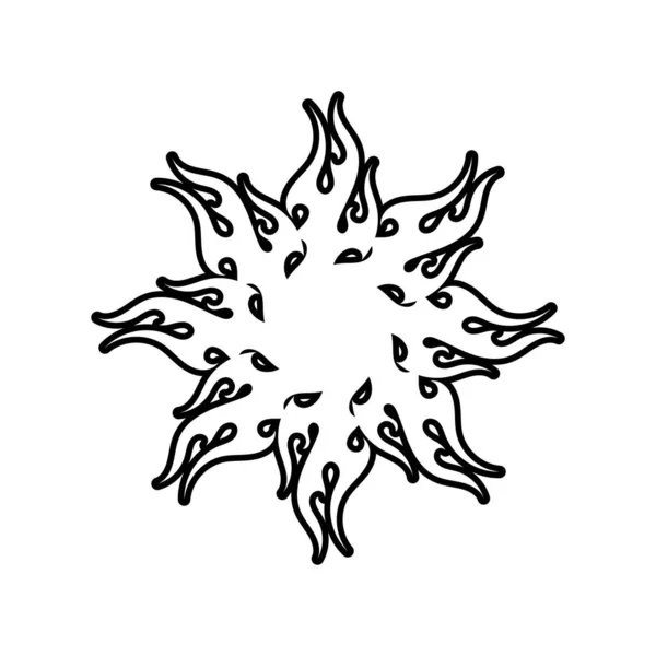 Tribal Flamma Vektor Symbol Bild — Stock vektor