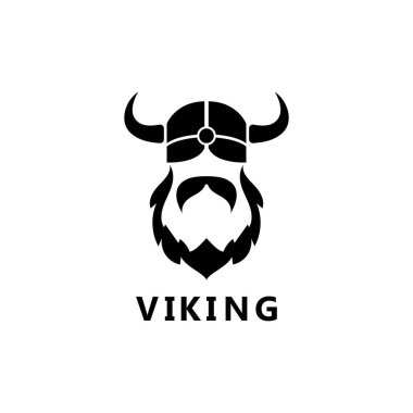 Viking baş logosu ve sembol vektörü