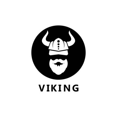 Viking baş logosu ve sembol vektörü