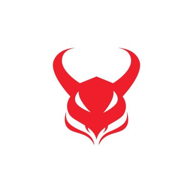 Şeytan boynuzu vektör simgesi tasarım logo şablonu