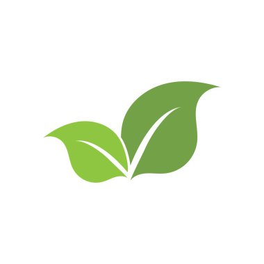 Yeşil ağaç yaprağı ekoloji doğa elementi vektörü logoları