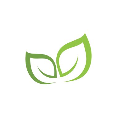 Yeşil ağaç yaprağı ekoloji doğa elementi vektörü logoları