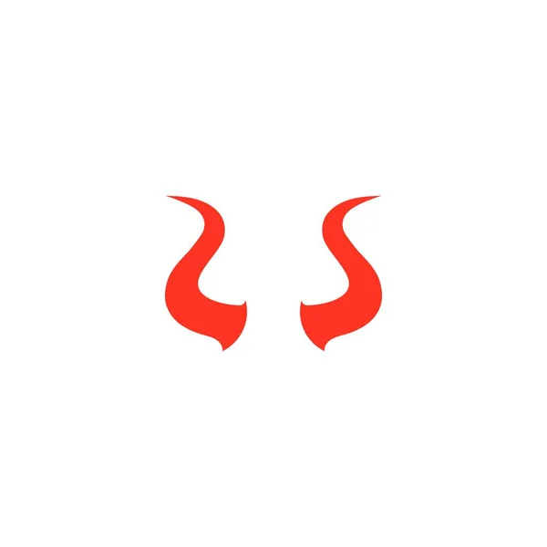 Devil Horn Icona Vettoriale Disegno Illustrazione Logo Template — Vettoriale Stock