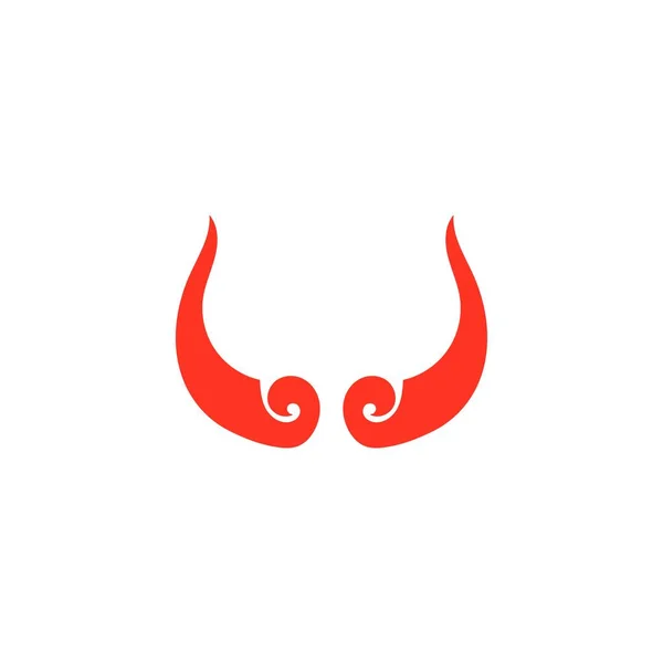 Devil Horn Icona Vettoriale Disegno Illustrazione Logo Template — Vettoriale Stock