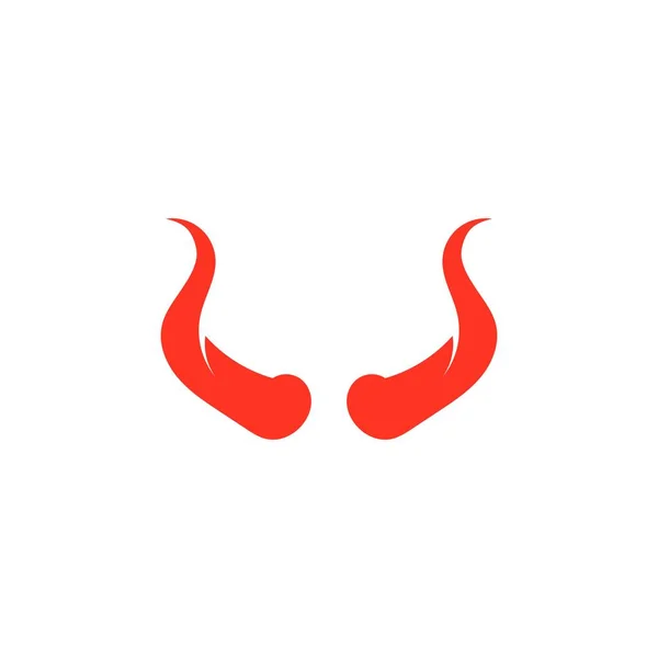 Djävulshorn Vektor Ikon Design Illustration Logotyp Mall — Stock vektor