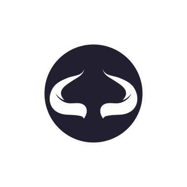 Şeytan boynuzu vektör simgesi tasarım logo şablonu