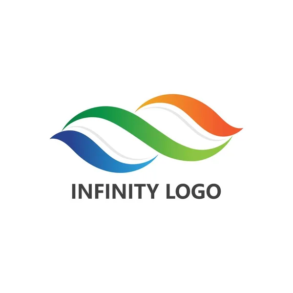 Infinity Design Illustrazione Icona Vettoriale Logo Template Design — Vettoriale Stock