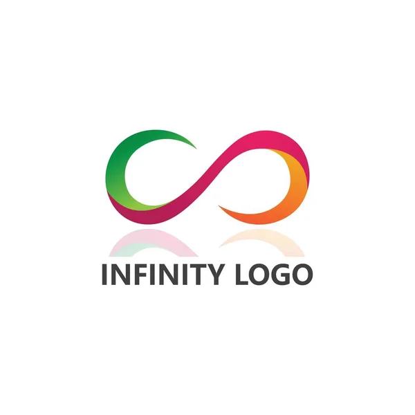 Infinity Design Illustrazione Icona Vettoriale Logo Template Design — Vettoriale Stock