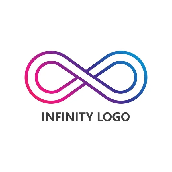 Sonsuzluk Tasarımı Vektör Simgesi Logo Şablonu Tasarımı — Stok Vektör