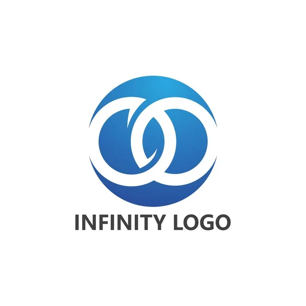 Infinity Design Illustrazione Icona Vettoriale Logo Template Design — Vettoriale Stock