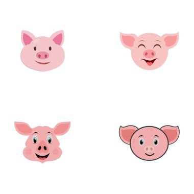domuz kafası vektör simgesi logosu