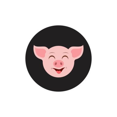 domuz kafası vektör simgesi logosu