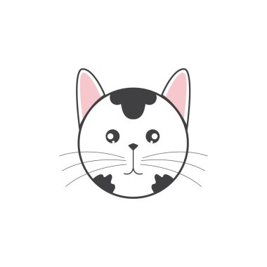 kedi kafası logo vektörü