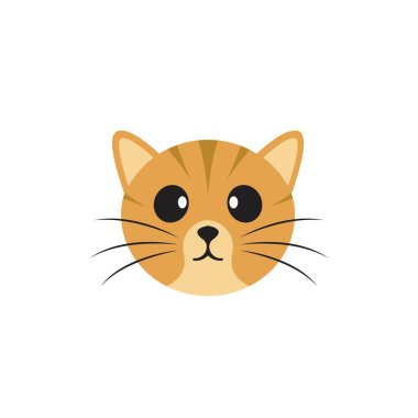 kedi kafası logo vektörü