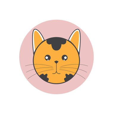 kedi kafası logo vektörü