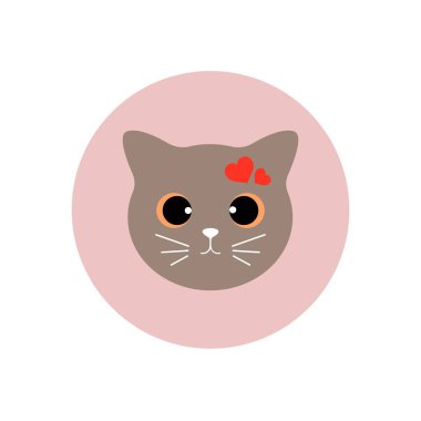 kedi kafası logo vektörü