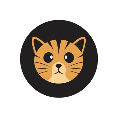 kedi kafası logo vektörü