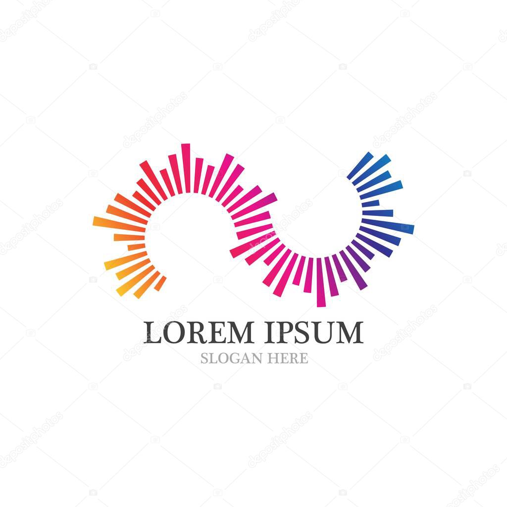 Sun  Logo and icon  Template design