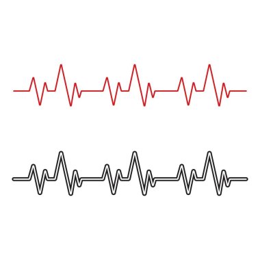 Heart beat pulse line hospital clipart