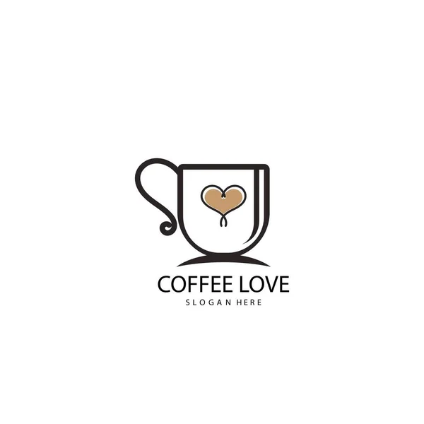 Coffee Cup Logo Template Vector Icon Design — Stock Vector