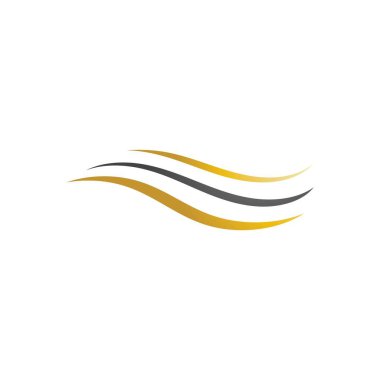Saç dalgası logo vektör şablonu